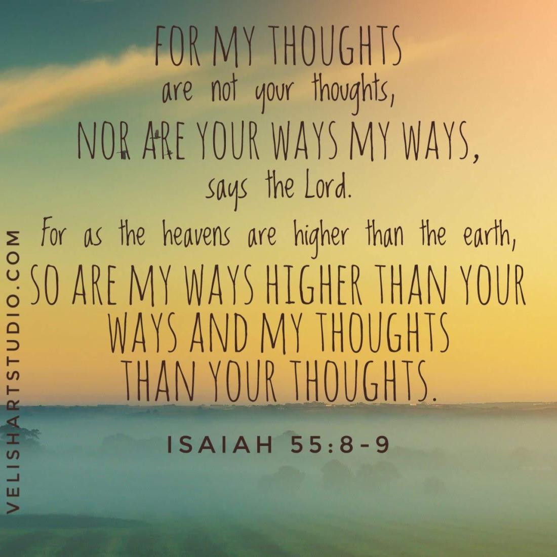 Isaiah 55.8-9